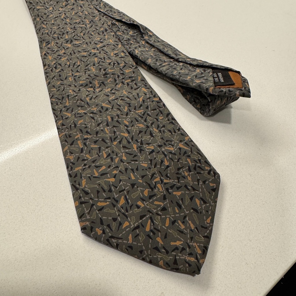 Vintage Geoffrey Beene Tie Mens Necktie Geometric Abstract USA Handmade‎
